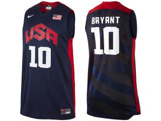 USA 10 Kobe Bryant Basketball Jersey Blue