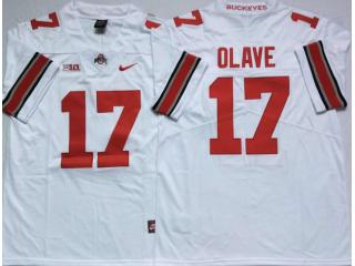 New Ohio State 17 Chris Olave Limited College Football Jersey White