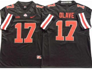 New Ohio State 17 Chris Olave Limited College Football Jersey Black