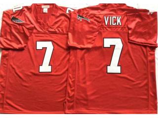 Atlanta Falcons 7 Michael Vick Football Jersey Red Retro