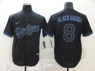 Nike Los Angeles Dodgers 8 Black Mamba Baseball Jersey Black Shadow fans