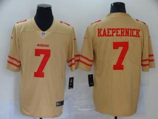 San Francisco 49ers 7 Colin Kaepernick Football Jersey Legend Beige Yellow