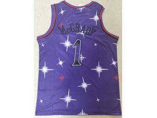 Toronto Raptors 1 Tracy McGrady Basketball Jersey Purple Star version