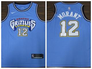 Nike Memphis Grizzlies 12 Ja Morant Basketball Jersey Blue