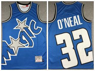Orlando Magic 32 Shaquille O'Neal Basketball Jersey Blue M & N bigface printing