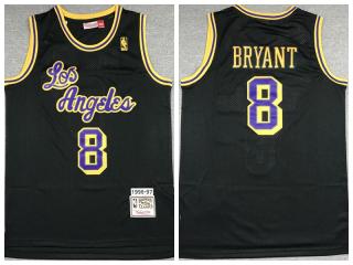 Los Angeles Lakers 8  Kobe Bryant Basketball Jersey Black Retro