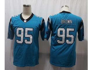 Carolina Panthers 95 Derrick Brown Football Jersey Legend Blue