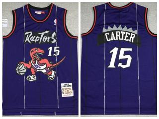 Toronto Raptors 15 Vince Carter Basketball Jersey Purple Retro