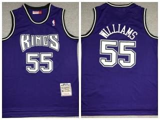 Sacramento Kings 55 Jason Williams Basketball Jersey Blue Retro