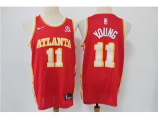 Nike Atlanta Hawks 11 Trae Young Basketball Jersey Red Fan