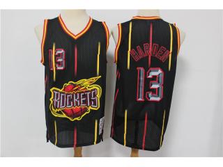 Houston Rockets 13 James Harden Basketball Jersey Black Retro Limited Edition