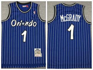 Orlando Magic 1 Tracy McGrady Basketball Jersey Blue Retro