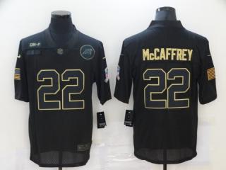 Carolina Panthers 22 Draft McCaffrey Football Jersey Legend Salute the black