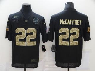 Carolina Panthers 22 Draft McCaffrey Football Jersey Salute camo