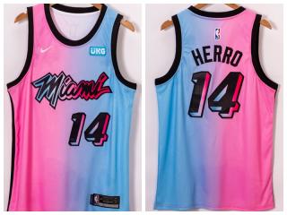 Nike Miami Heat 14 Tyler Herro Basketball Jersey Blue City Edition