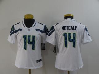 Women Seattle Seahawks 14 DK Metcalf Football Jersey Legend White