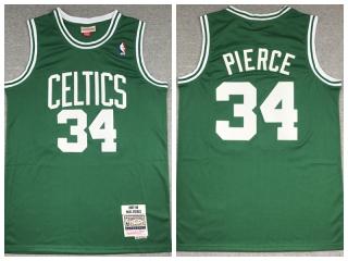 Boston Celtics 34 Paul Pierce Basketball Jersey Green Retro