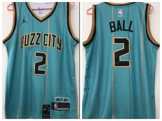Nike New Orleans Hornets 2 Lamelo Ball Basketball Jersey Green City Edition