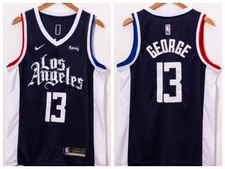 Nike L.A. Clippers 13 Paul George Basketball Jersey Black City Edition