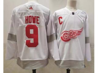 Adidas Detroit Red Wings 9 Gordie Howe Ice Hockey Jersey White