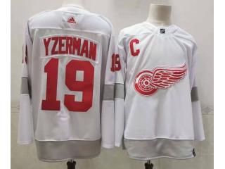 Adidas Detroit Red Wings 19 Steve Yzerman Ice Hockey Jersey White