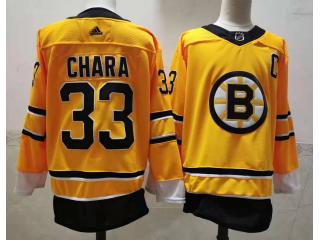 Adidas Boston Bruins 33 Zdeno Chara Ice Hockey Jersey Yellow