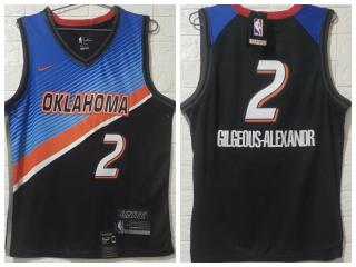 Nike Oklahoma City Thunde 2 Shai Gilgeous-Alexander Basketball Jersey Black City version