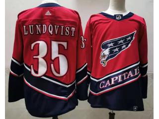 Adidas Washington Capitals 35 Henrik Lundqvist Ice Hockey Jersey Red