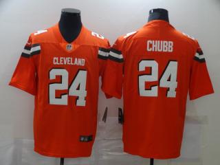 Cleveland Browns 24 Nick Chubb Football Jersey Legendary Orange  