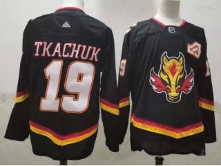 Adidas Calgary Flames 19 Matthew Tkachuk Ice Hockey Jersey Black