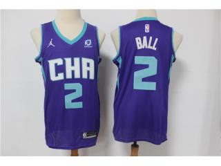 Nike New Orleans Hornets 2 Lamelo Ball Basketball Jersey purple
