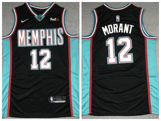 Nike Memphis Grizzlies 12 Ja Morant Basketball Jersey Black