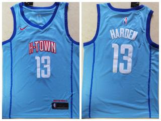 Nike Houston Rockets 13 James Harden Basketball Jersey Blue City version