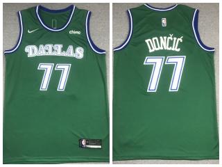 NIke Dallas Mavericks 77 Luka Doncic Basketball Jersey Green