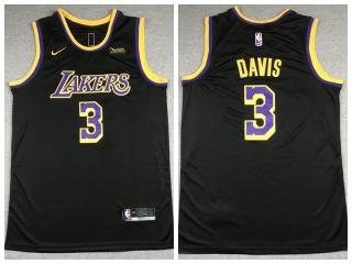 Nike Los Angeles Lakers 3 Anthony Davis Basketball Jersey Black Award Edition