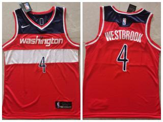 Nike Washington Wizards 4 Russell Westbrook Basketball Jersey Red