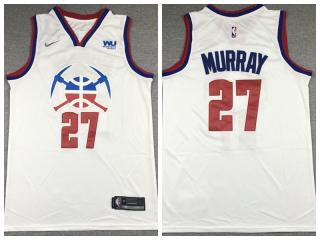 Nike Denver Nuggets 27 Jamal Murray Basketball Jersey White Award