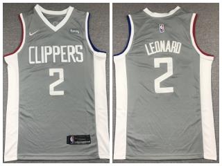Nike L.A. Clippers 2 Kawhi Leonard Basketball Jersey Grey Award
