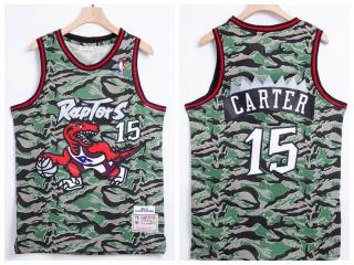 Toronto Raptors 15 Vince Carter Basketball Jersey Tiger pattern camouflage Retro