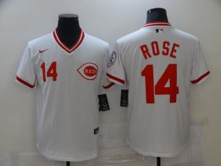 Nike Cincinnati Reds 14 Pete Rose Baseball Jersey White retro