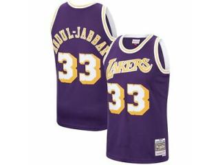 Los Angeles Lakers 33 Kareem Abdul-Jabbar Basketball Jersey purple Retro