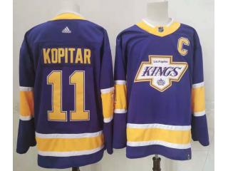 Adidas Los Angeles Kings 11 Anze Kopitar Ice Hockey Jersey Purple