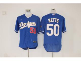 Nike Los Angeles Dodgers 50 Mookie Betts Baseball Jersey Blue Five crown Edition