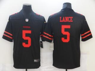 San Francisco 49ers 5 Trey Lance Football Jersey Legend Black