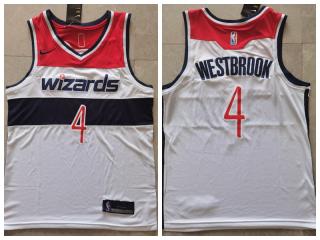 Nike Washington Wizards 4 Russell Westbrook Basketball Jersey White