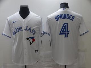 Nike Toronto Blue Jays 4 George Springer Baseball Jersey White Fan