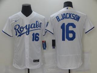 Nike Kansas City Royals 16 Bo Jackson Baseball Jersey White retro