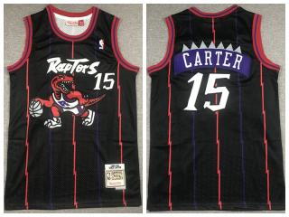 Toronto Raptors 15 Vince Carter Basketball Jersey Black Retro