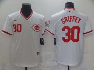 Nike Cincinnati Reds 30 ken Griffey Baseball Jersey White