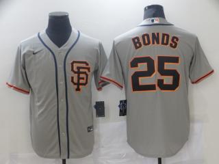 Nike San Francisco Giants 25 Barry Bonds Baseball Jersey Gray